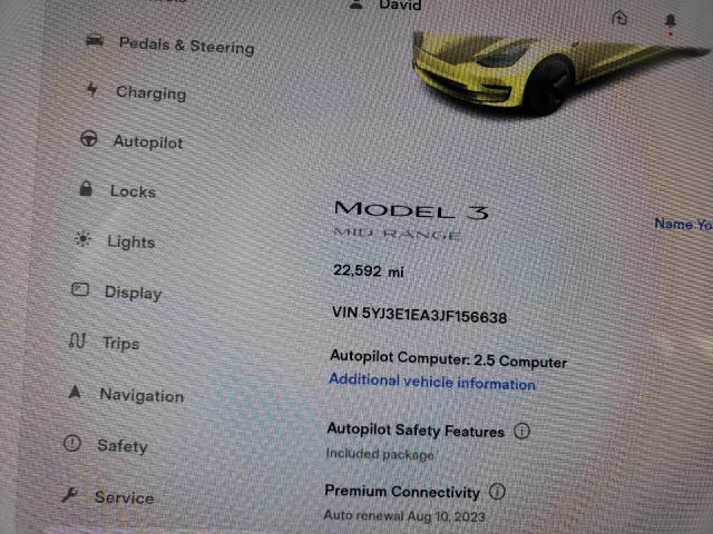 Photo 9 from auction – 2018 TESLA MODEL 3 with VIN 5YJ3E1EA3JF156638