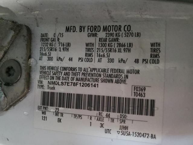 Photo 14 from auction – 2015 FORD TRANSIT CO with VIN NM0LS7E78F1206141