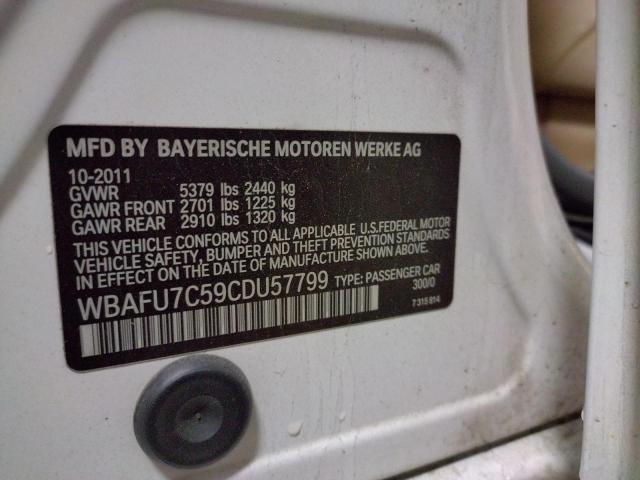 Photo 10 from auction – 2012 BMW 535 XI with VIN WBAFU7C59CDU57799