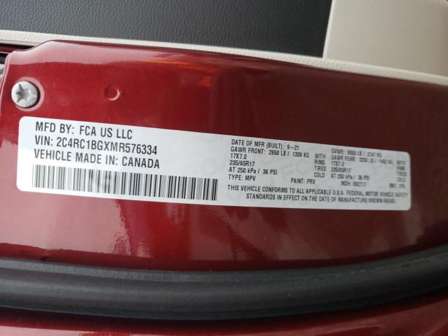 Photo 14 from auction – 2021 CHRYSLER PACIFICA T with VIN 2C4RC1BGXMR576334