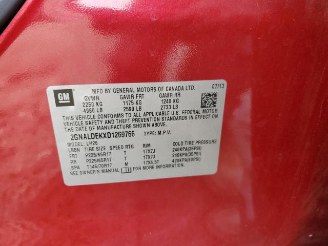 Photo 14 from auction – 2013 CHEVROLET EQUINOX LT with VIN 2GNALDEKXD1269766