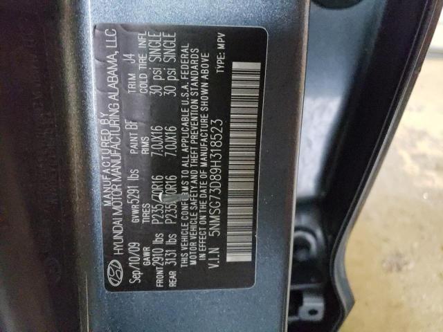 Photo 14 from auction – 2009 HYUNDAI SANTA FE G with VIN 5NMSG73D89H318523