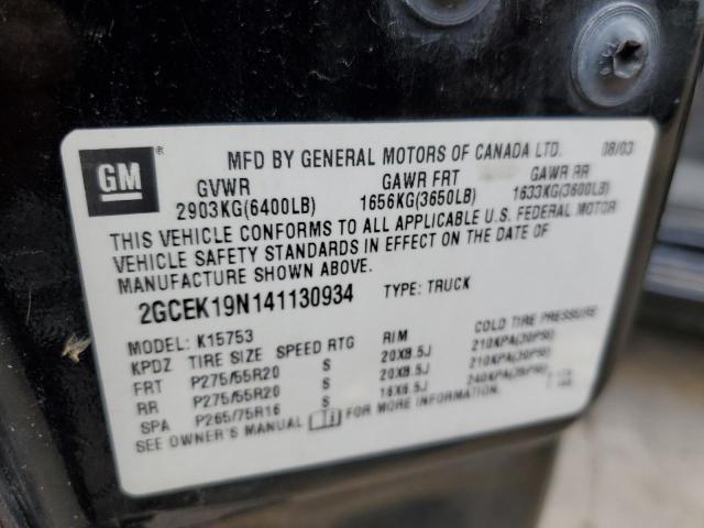 Photo 10 from auction – 2004 CHEVROLET SILVERADO with VIN 2GCEK19N141130934