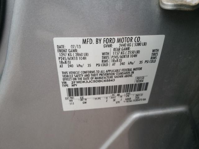 Photo 10 from auction – 2013 FORD EDGE SEL with VIN 2FMDK3JC5DBC65843