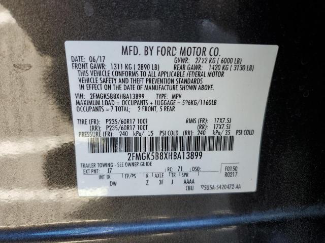 Photo 14 from auction – 2017 FORD FLEX SE with VIN 2FMGK5B8XHBA13899