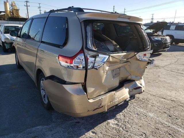 Photo 2 from auction – 2011 TOYOTA SIENNA LE with VIN 5TDKK3DC9BS025018