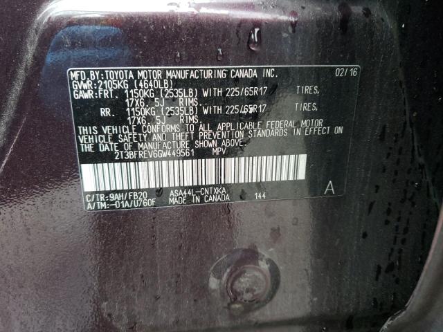 Photo 14 from auction – 2016 TOYOTA RAV4 LE with VIN 2T3BFREV6GW449561