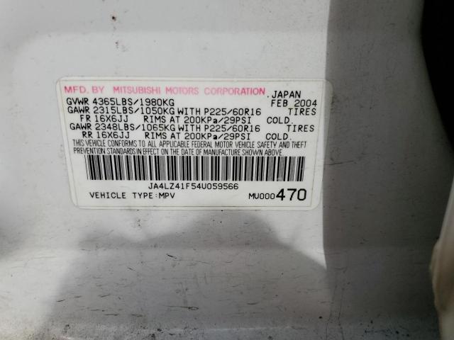 Photo 14 from auction – 2004 MITSUBISHI OUTLANDER with VIN JA4LZ41F54U059566