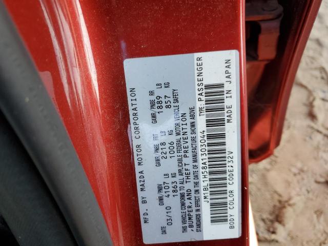 Photo 10 from auction – 2010 MAZDA 3 S with VIN JM1BL1H58A1303044