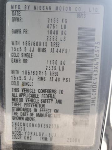 Photo 14 from auction – 2013 NISSAN NV200 2.5S with VIN 3N6CM0KN4DK692575