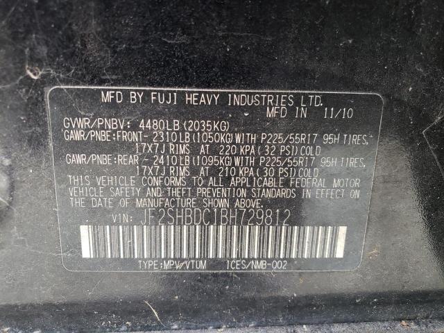 Photo 14 from auction – 2011 SUBARU FORESTER 2 with VIN JF2SHBDC1BH729812