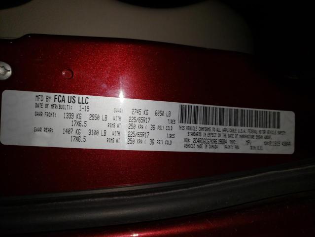 Photo 14 from auction – 2019 DODGE GRAND CARA with VIN 2C4RDGCG7KR619684