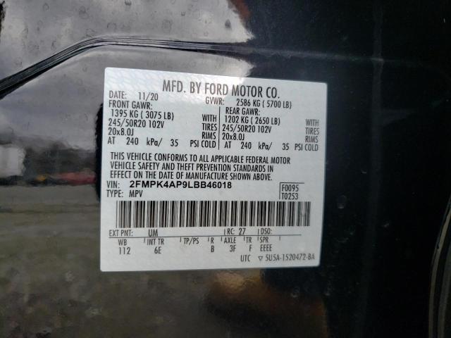 Photo 14 from auction – 2020 FORD EDGE ST with VIN 2FMPK4AP9LBB46018