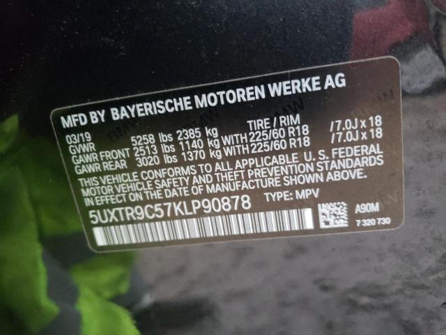 Photo 14 from auction – 2019 BMW X3 XDRIVE3 with VIN 5UXTR9C57KLP90878