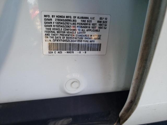 Photo 14 from auction – 2012 HONDA PILOT EXL with VIN 5FNYF4H52CB041860
