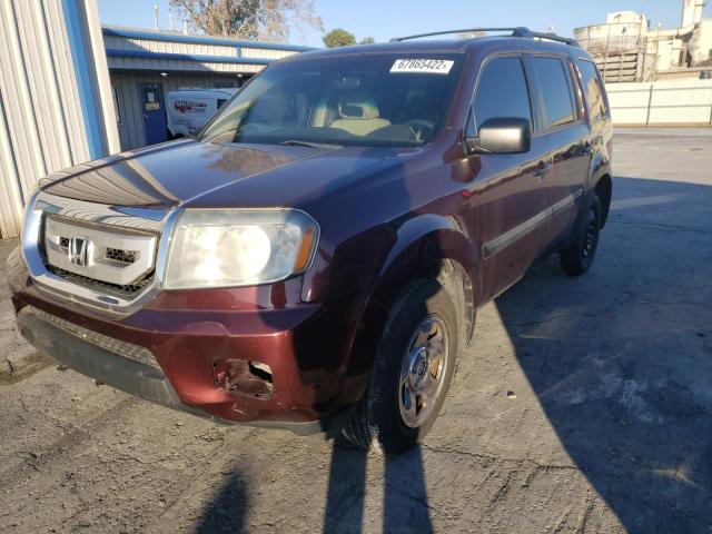HONDA PILOT LX 2011 with VIN 5FNYF3H26BB028818 - Photo from auction