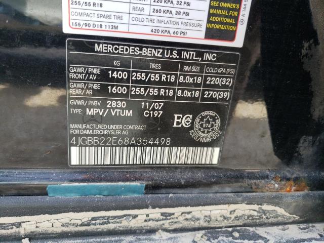 Photo 14 from auction – 2008 MERCEDES-BENZ ML 320 CDI with VIN 4JGBB22E68A354498