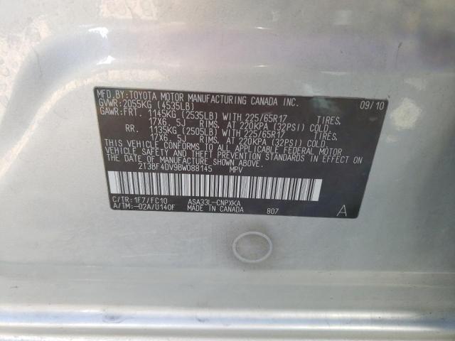 Photo 14 from auction – 2011 TOYOTA RAV4 with VIN 2T3BF4DV9BW088145