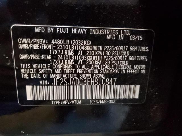 Photo 14 from auction – 2015 SUBARU FORESTER 2 with VIN JF2SJADC3FH810847