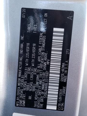 Photo 14 from auction – 2020 TOYOTA HIGHLANDER with VIN 5TDGZRAH9LS511687