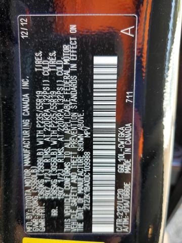 Photo 14 from auction – 2013 LEXUS RX 350 with VIN 2T2ZK1BAXDC109988