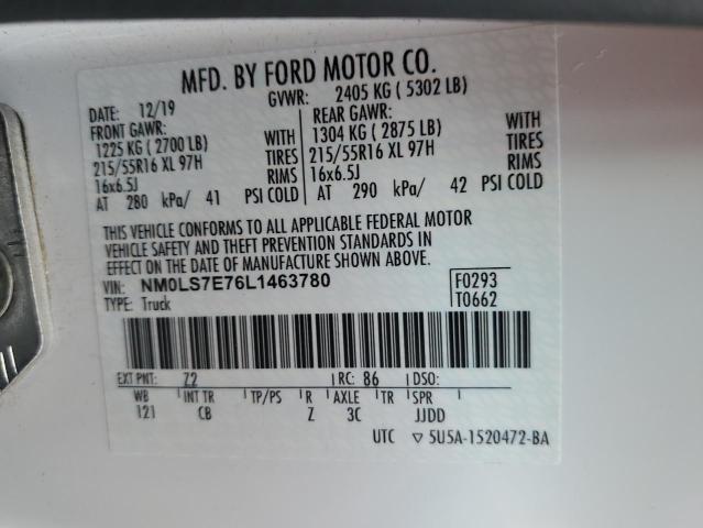 Photo 14 from auction – 2020 FORD TRANSIT CO with VIN NM0LS7E76L1463780