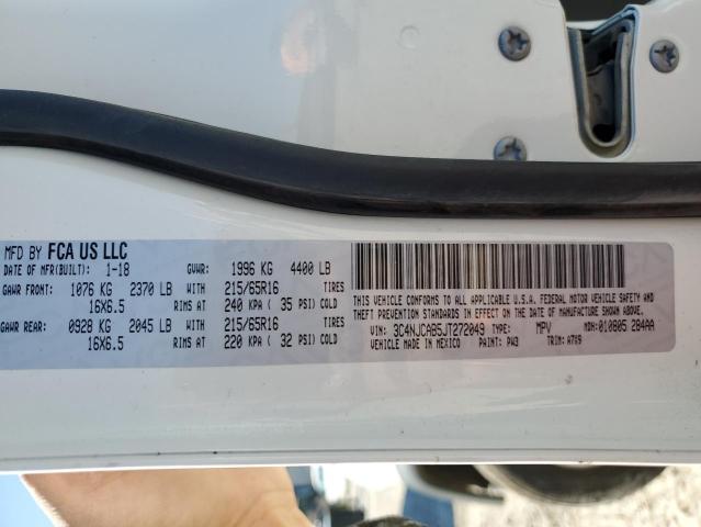 Photo 14 from auction – 2018 JEEP COMPASS SP with VIN 3C4NJCAB5JT272049