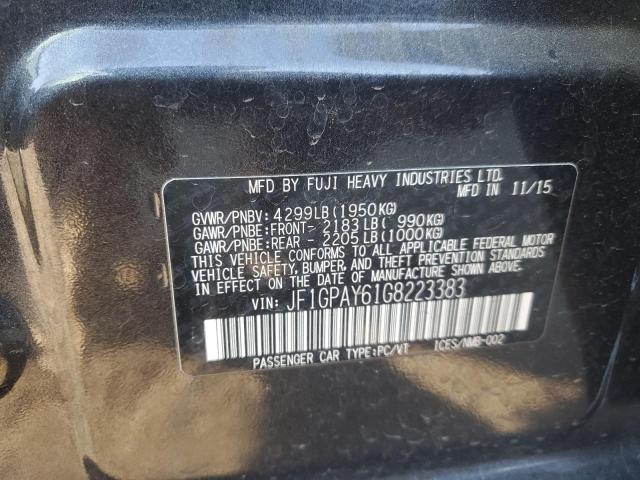 Photo 14 from auction – 2016 SUBARU IMPREZA SP with VIN JF1GPAY61G8223383