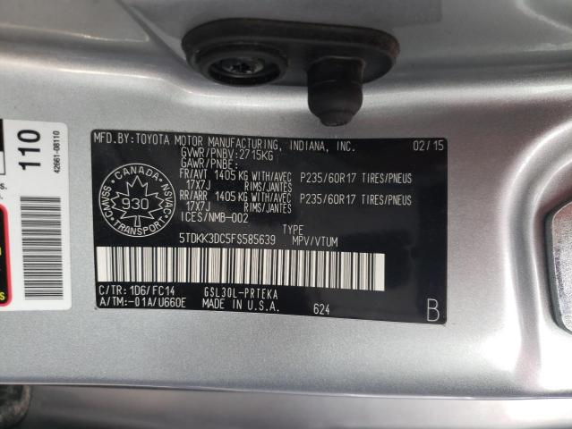 Photo 14 from auction – 2015 TOYOTA SIENNA LE with VIN 5TDKK3DC5FS585639