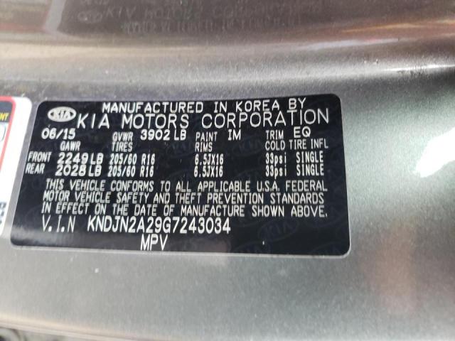 Photo 14 from auction – 2016 KIA SOUL with VIN KNDJN2A29G7243034
