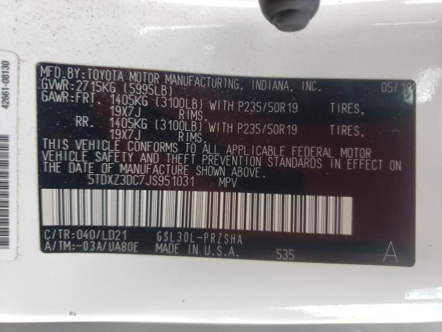 Photo 14 from auction – 2018 TOYOTA SIENNA SE with VIN 5TDXZ3DC7JS951031