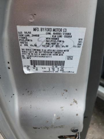 Photo 14 from auction – 2005 FORD ESCAPE XLT with VIN 1FMYU93165KE16111