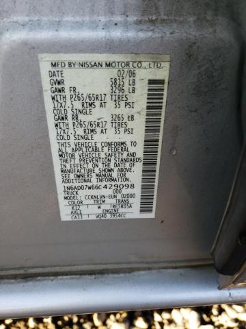 Photo 14 from auction – 2006 NISSAN FRONTIER C with VIN 1N6AD07W66C429098