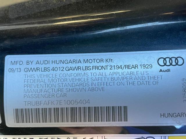Photo 10 from auction – 2014 AUDI TT PREMIUM with VIN TRUBFAFK7E1005404