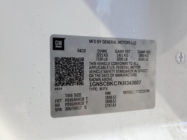 Photo 14 from auction – 2019 CHEVROLET TAHOE C150 with VIN 1GNSCBKC7KR343607