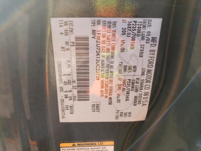 Photo 14 from auction – 2003 FORD EXPLORER X with VIN 1FMZU72K13UC23739