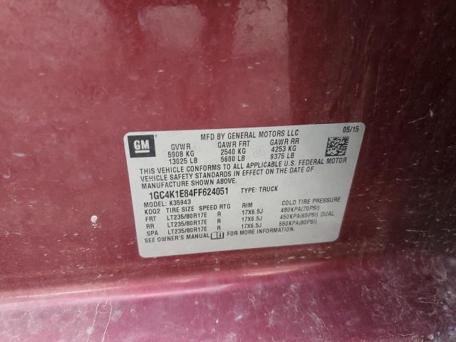 Photo 10 from auction – 2015 CHEVROLET SILVERADO with VIN 1GC4K1E84FF624051