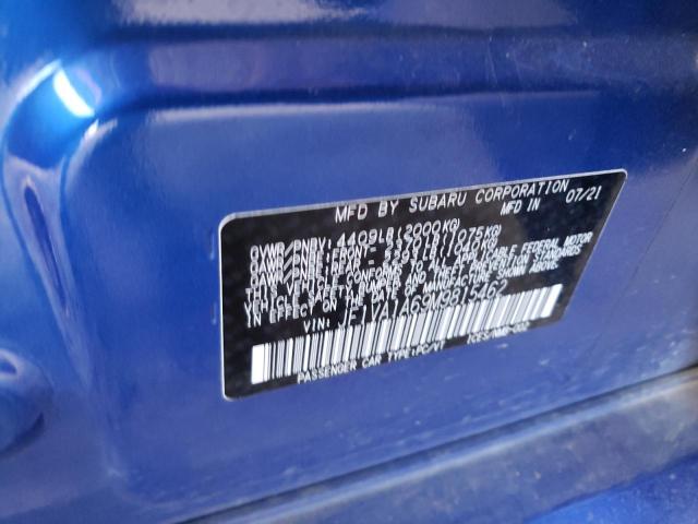 Photo 10 from auction – 2021 SUBARU WRX with VIN JF1VA1A69M9815462