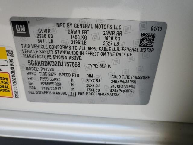 Photo 14 from auction – 2013 BUICK ENCLAVE with VIN 5GAKRDKD2DJ157553