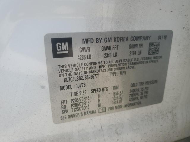 Photo 14 from auction – 2018 CHEVROLET TRAX 1LT with VIN KL7CJLSB2JB692677