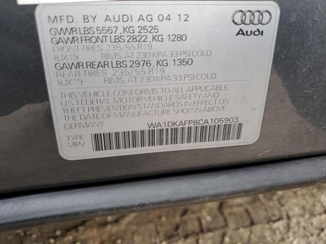 Photo 14 from auction – 2012 AUDI Q5 PREMIUM with VIN WA1DKAFP8CA105903