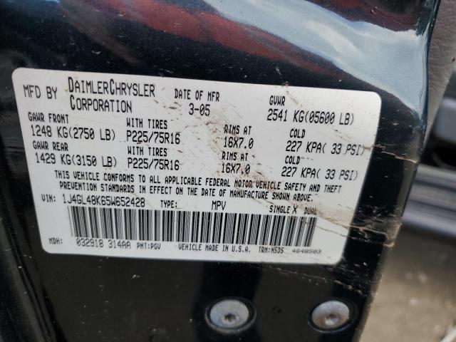 Photo 14 from auction – 2005 JEEP LIBERTY SP with VIN 1J4GL48K65W652428