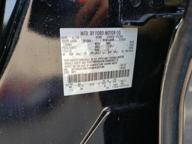 Photo 14 from auction – 2008 FORD EDGE SEL with VIN 2FMDK38C08BA50740