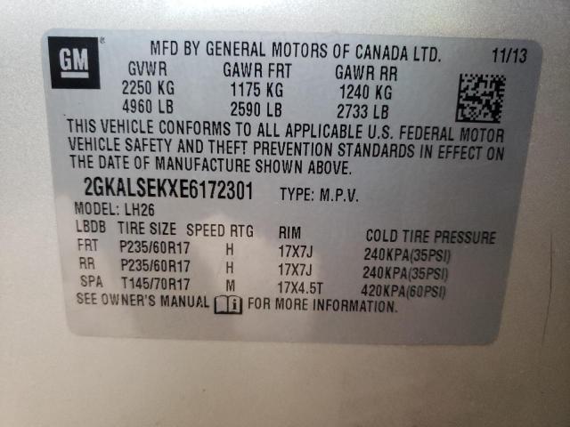 Photo 14 from auction – 2014 GMC TERRAIN SL with VIN 2GKALSEKXE6172301
