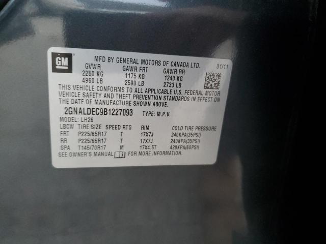 Photo 14 from auction – 2011 CHEVROLET EQUINOX LT with VIN 2GNALDEC9B1227093