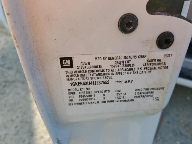 Photo 14 from auction – 2001 GMC DENALI with VIN 1GKEK63U41J232652
