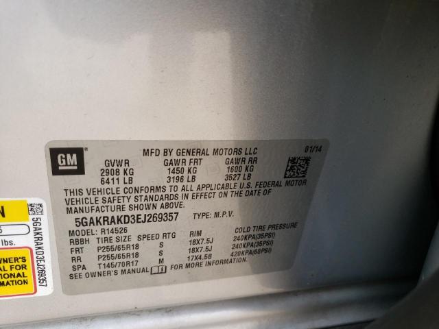 Photo 14 from auction – 2014 BUICK ENCLAVE with VIN 5GAKRAKD3EJ269357