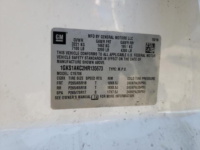 Photo 14 from auction – 2017 GMC YUKON SLE with VIN 1GKS1AKC2HR135673