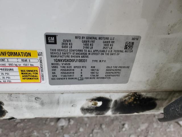 Photo 14 from auction – 2015 CHEVROLET TRAVERSE L with VIN 1GNKVGKD6FJ108331