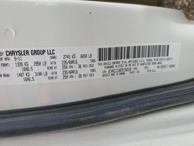 Photo 14 from auction – 2012 CHRYSLER TOWN & COU with VIN 2C4RC1CG8CR156536